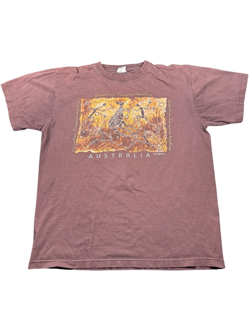 Australia Dreamtime Y2K Kangaroo Hunting Tee Vintage